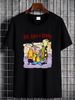 Ed Edd N Eddy Mens T Shirt Classic Trio In Front Of Fence Stretched Unisex Stylish Streetwear Casual Breathable Top For Everyday Wear_viptrois.com