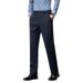 Pure Men's Wool And Silk Blend Business Casual Pants Autumn Winter Workwear Elastic Straight High Waist Suit Trousers_viptrois.com