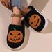 Winter home indoor non-slip Halloween pumpkin slippers winter women_viptrois.com