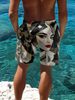 Unbeatable Quality Summer American Casual Men's Geometric Printed Trendy Brand Fitness Running Sports Basketball Shorts_viptrois.com