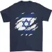 Torn Israel Flag Israeli Day Football Mens T-Shirt Mens Womens Tees Top 100% Cotton_viptrois.com