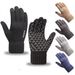 Warm alpaca men's winter wool gloves with thick knit touch screen gloves_viptrois.com