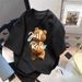 Men's Clothing summer couple short sleeved T shirts with bear prints loose five point sleeves T shirts with large sizes and short sleeves_viptrois.com