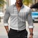 Men's Clothing Printing Casual Lapel Multi Color Long Sleeved Shirt Fashion_viptrois.com
