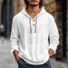 The 2025 New Spring And Autumn Men's Loose Long-sleeved T-shirt, Casual Daily Wear, Linen Hooded Pocket Sweatshirt, Thin_viptrois.com