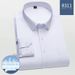 Men's Stretch Non-Iron Dress Shirt, Wrinkle-Resistant Long Sleeve Business Shirt, Slim Fit Solid Color Formal Office Shirt With Comfort Flex Fabric_viptrois.com