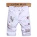 Men's Clothing White Ripped Jeans Men's Loose Casual Summer New Style Five Point Pants Men's Shorts Trendy Mid Length Pants_viptrois.com
