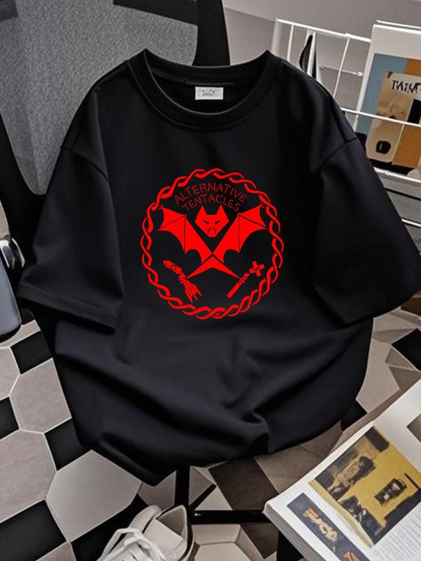 AT Alternative Tentacles Thrash Hardcore Punk Rock Band T Shirt Tee Red Logo Fashion Slightly Streetwear Breathable Summer Comfortable Stretched_viptrois.com