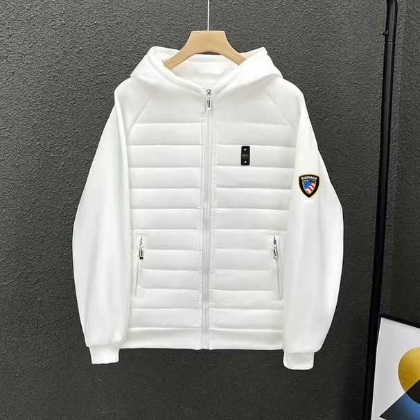 Men's Clothing Men's Cotton Padded Jacket, Trendy Brand Balance, Letter Pattern Design, Trendy Cotton Padded Jacket._viptrois.com