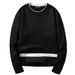 Men's Waffle Knit Long Sleeve T-Shirt Winter Thermal Layering Shirt Loose Fit Pullover Fleece Lined Casual Streetwear_viptrois.com