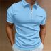 Unbeatable Quality Men's Summer Pocket Ins Collar Button Horse Sports Henley 2024 Ball Shirt Quick Sell None_viptrois.com