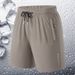 New Summer Men's Shorts, Made Of Ice Silk, Quick Drying, Casual Running Pants, Loose Fit, Straight Leg, Beach Shorts._viptrois.com