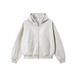 "Men's Box-Cut Zip-Up Hoodie - Dragon Scale Embossed Pullover With Drop Shoulder For Streetwear Styling"_viptrois.com