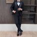 Men's 3-Piece Slim-Fit Suit Set – Wedding & Business Formal (XS-5XL, Black/White)_viptrois.com