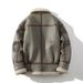Men's Winter Fleece-Lined Zip-Up Jacket, Windproof & Thermal, Oversized Punk Style Coat For Casual Wear (Mint Grey, M-5xl)_viptrois.com