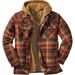 Loom Foreign Trade Men's Clothing European And American Style Autumn Winter Thickened Cotton Plaid Long Sleeve Loose Hooded_viptrois.com