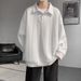 Men's Clothing Lapel Long Sleeved Tops Spring And Autumn Lazy Loose Sweatshirts For Men 2025 Versatile Jacquard Men's Jacket_viptrois.com