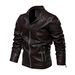 Men’s Premium Faux Leather Jacket – Stylish Biker Coat (Black, Espresso, Khaki, M-5XL)_viptrois.com