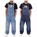 Men's Clothing Men's Denim Overalls Programmer Science And Engineering Men's Cross Border Overalls Multi Pocket Loose Jeans_viptrois.com