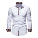 Spring 2025 European-Amecian Fashion Blouse Shirts Men's Single-Breasted Hemd Mit Quadratischem Kragen_viptrois.com