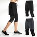 Men's Clothing Men's Leggings Seven Point Two Piece Fitness Running Training Casual Stretch Quick Drying Trousers_viptrois.com