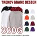 Streetwear Heavyweight Crewneck Sweatshirt – 380GSM Minimalist Unisex Pullover (S-3XL, 8 Colors)_viptrois.com