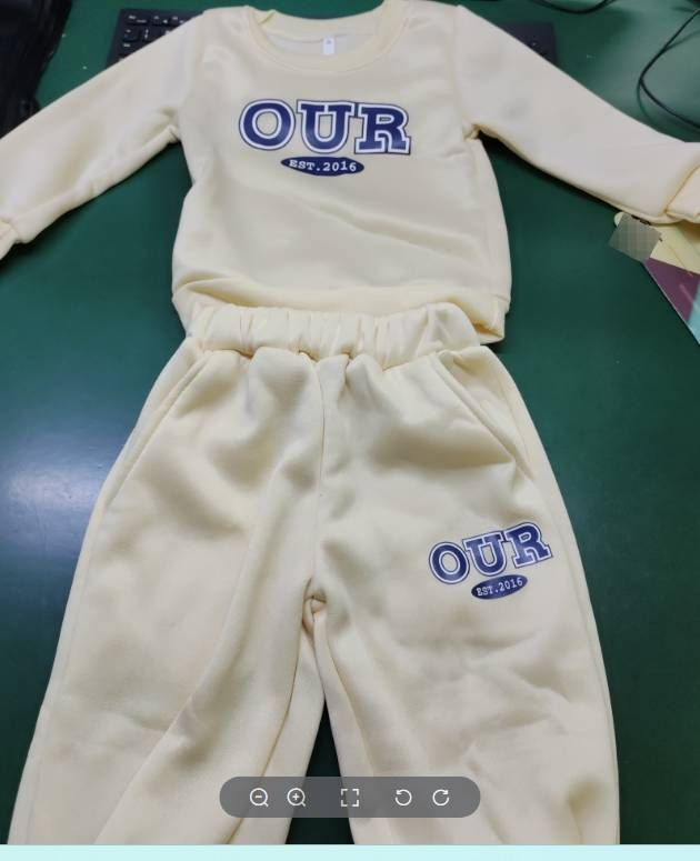 Children's clothing Children's round neck sweatshirt suit casual autumn and winter new suit long-sleeved letter thick sweatshirt suit trend_viptrois.com