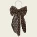 2025 Spring New Product Pearl Silk Korean Long Strip High End Small Leopard Black And White Wave Dot Light Luxury Scarf_viptrois.com