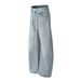 Retro Straight-Leg Jeans – Vintage Washed Denim Pants With Adjustable Drawstring (Blue, S-3xl, Unisex)_viptrois.com