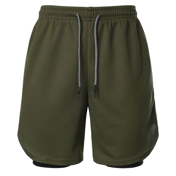 Men's Marathon Running Quick Drying Camouflage Sports Pants 2 Piece Set Anti Exposure Fitness Tights_viptrois.com