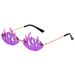 Men's Sunglasses New Hip Hop Flame Sunglasses Internet Celebrity Ins Double Lens Glasses Funny Contrast Color Sunglasses Female Trend_viptrois.com
