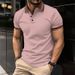 Golf Shirt Sport Fashion Classic Solid Color Polos Tops Summer Men's Short Sleeve Lapel Button Casual Oversized Polo Shirt_viptrois.com