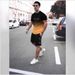 Men's Summer Plus Print Set, Fashionable And Casual Sports Short Sleeved Shorts Two-piece Set_viptrois.com