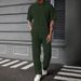 Men's Jacquard Knit Polo & Shorts Set - Premium Textured 2-Piece Outfit For Summer (White, Black, Gray, Olive, Navy, Caramel) - S To Xxxl_viptrois.com