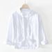 Men's Clothing Simple Solid Color Men's Casual Cotton And Linen Loose Long Sleeved Shirt_viptrois.com