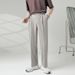 Man's clothing ins Light mature style men's wide vertical trousers men's trousers white_viptrois.com