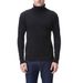 Men's Solid High Neck Knit Sweater – Slim Fit Cotton-Blend Pullover (Breathable, Wrinkle-Resistant, 6 Classic Colors, Winter Casual Wear, )_viptrois.com