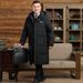 Men's Clothing Middle Aged Down Jacket Men's Winter New Long Style Over The Knee Lengthened Thick Warm Simple Versatile Jacket_viptrois.com