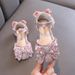 2024 Spring and Autumn Ladies Korean Style Girls Princess Baby Small Medium and Large Children's Bow Dance Shoes Single-layer Shoes Leather Shoes_viptrois.com