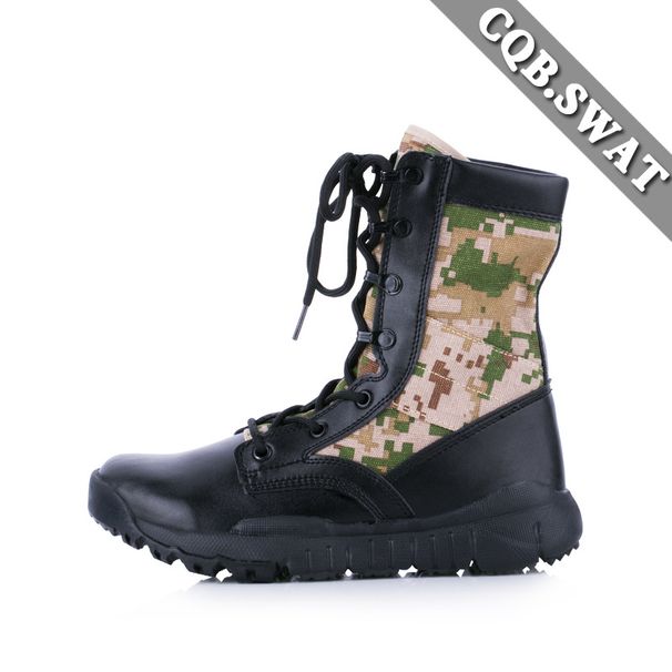 Combat Boots Canvas Lightweight Combat Boots Shock-absorbing High-top Outdoor Tactical Boots Mountaineering Boots_viptrois.com