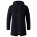 Men's Long Hooded Cardigan Sweater - Fleece Lined Winter Coat, Soft Chenille Knit, Warm & Stylish Outerwear For Casual & Business_viptrois.com