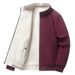Men's Reversible Bomber Jacket, Lightweight Polyester Workwear Coat For Business Casual & Daily Wear (Black, Army Green, Beige, Coffee)_viptrois.com