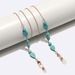 Punk Gold Turquoise Beads Leaf Handmade Mask Chain Anti-Slip Glasses Strap_viptrois.com