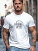 Men's 100% Cotton Stretch Fabric T-Shirt Casual Round Neck Short Sleeve With Print Ideal Gift Comfortable And Breathable For All Seasons Gift For Men_viptrois.com