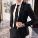 Slim Fit Men's Suit Set - Lightweight Business Casual Blazer & Trousers For Wedding, Office & Formal Occasions_viptrois.com