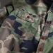 Vintage Washed Camo Workwear Shirt – Military-Inspired Utility Top With Double Chest Pockets_viptrois.com