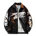 Men's Clothing American Embroidered Stand Up Collar Jacket Men's And Women's Trendy Leather Jacket Men's Wide_viptrois.com