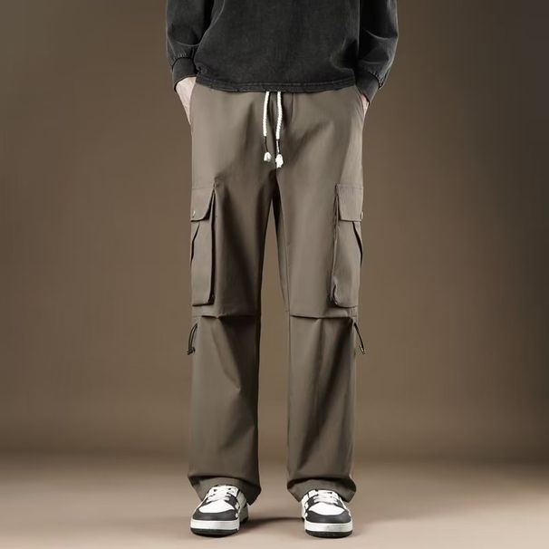 Men's Clothing Assault Pants Men Autumn Waterproof Mesh Loose Wide Leg Overalls High Street Straight Casual Trousers_viptrois.com