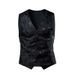 Men's Clothing Men's Casual Suit Vest Men's European Size Fashion V Neck Formal Vest Vest_viptrois.com