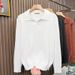Men's Long Sleeve Knit Polo Shirt - Breathable, Comfortable & Stylish Casual Wear For Spring & Autumn_viptrois.com